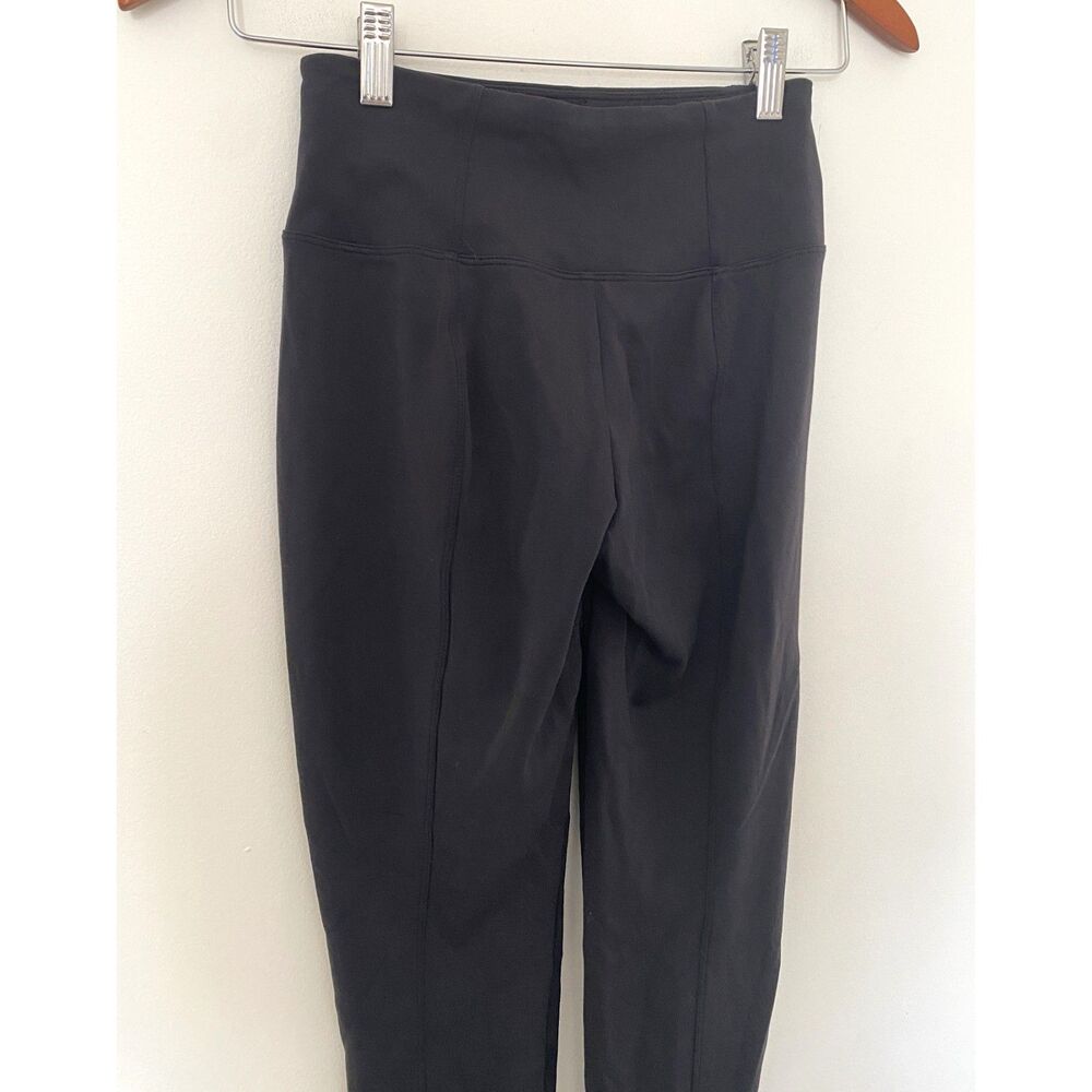 Athleta Black Headlands Hybrid Zippered Drawstring Tight Leggings Sz 0P - Picture 4 of 7